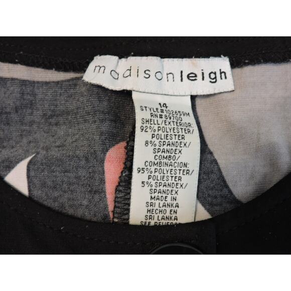 Madison Leigh Sheath Dress with Geometric Design, Size 14 - Picture 5 of 6